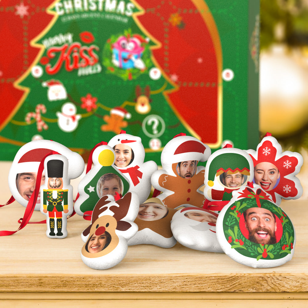 Xmas Suprise Gifts Christmas Photo Hanging Decorations Blind Box Custom Face Christmas Hanging Ornaments