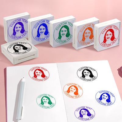 Personalized Face Stamp Custom Portrait Stamps Gifts for Him and Her - mysiliconefoodbag