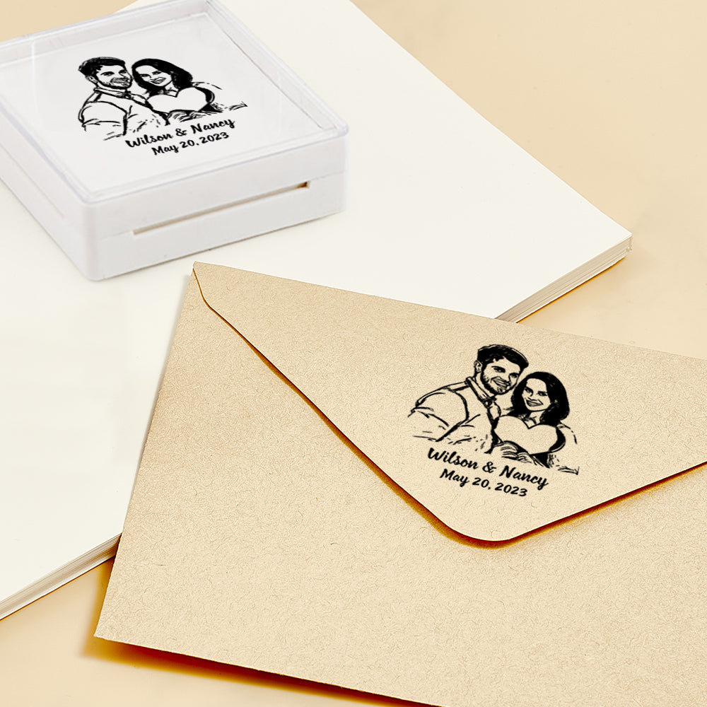 Custom Portrait Stamps Personalized Funny Stamp Gift for Birthday or Wedding