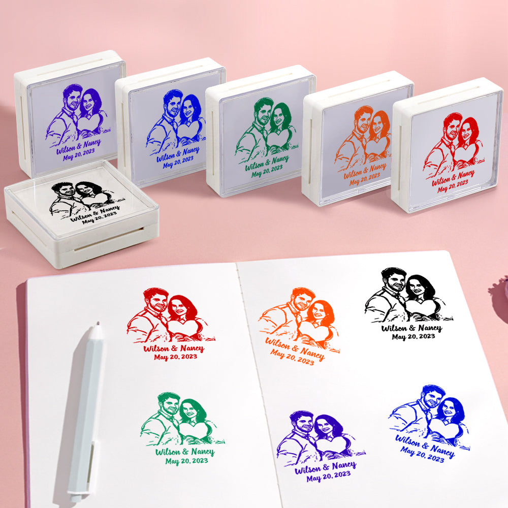 Custom Portrait Stamps Personalized Funny Stamp Gift for Birthday or Wedding