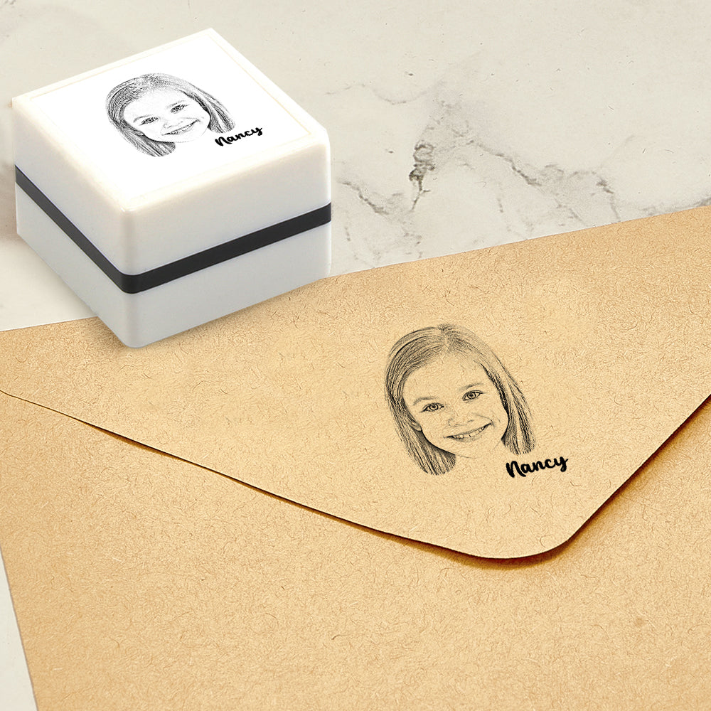 Personalized Portrait Stamp Custom with Name Stamps Funny Gifts