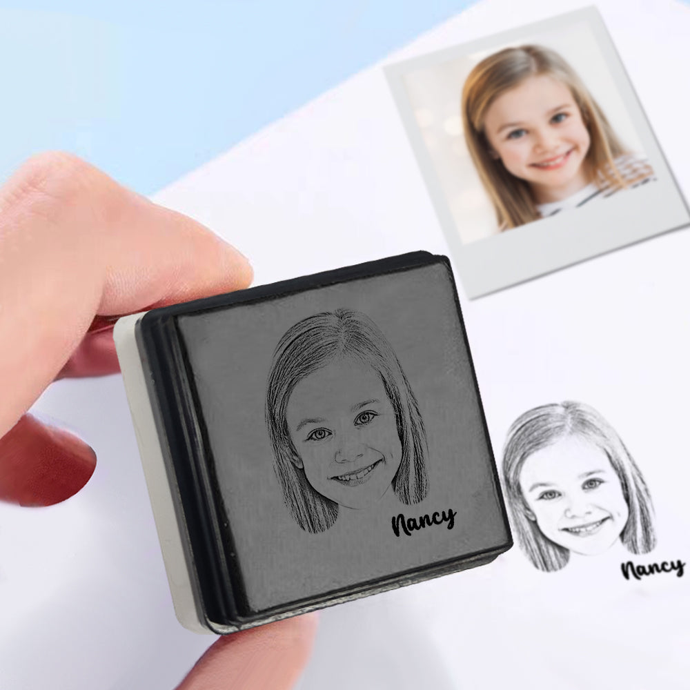 Personalized Portrait Stamp Custom with Name Stamps Funny Gifts