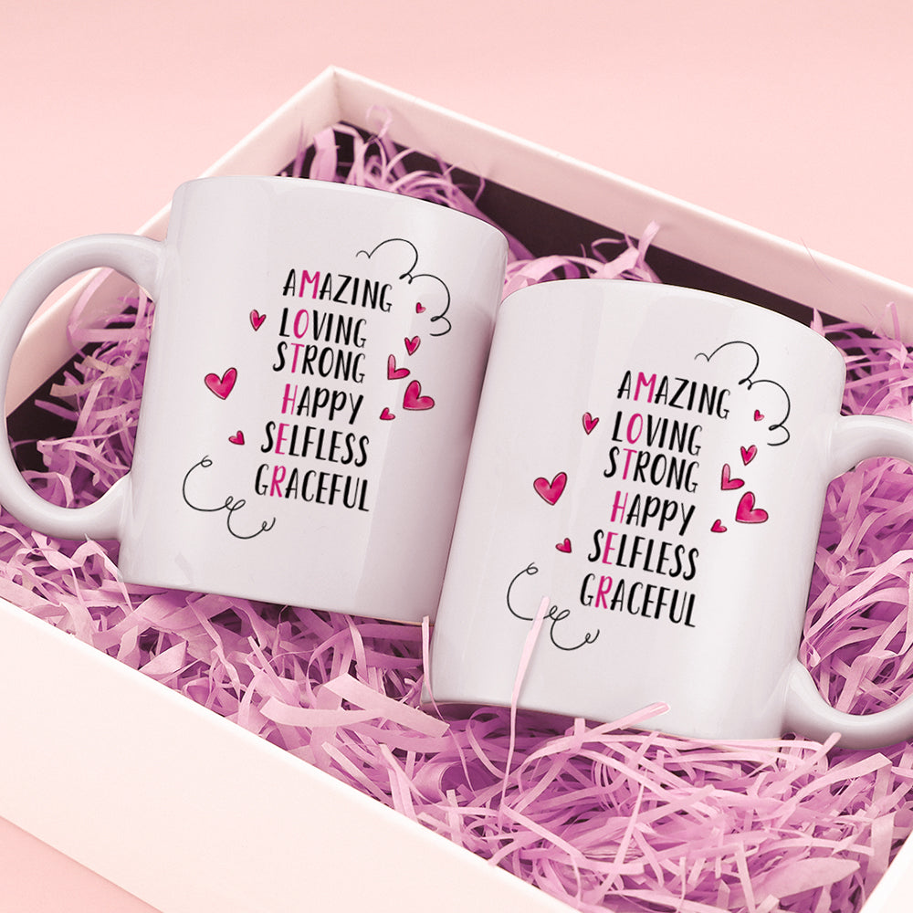 Crossword Acrostic Mug for Mom, Mother's Day Gift