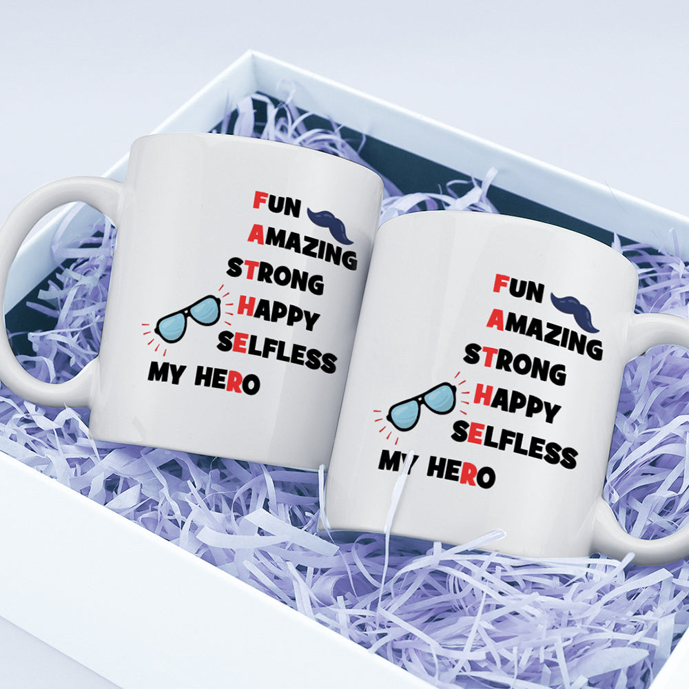 Crossword Acrostic Poem Mug for Father