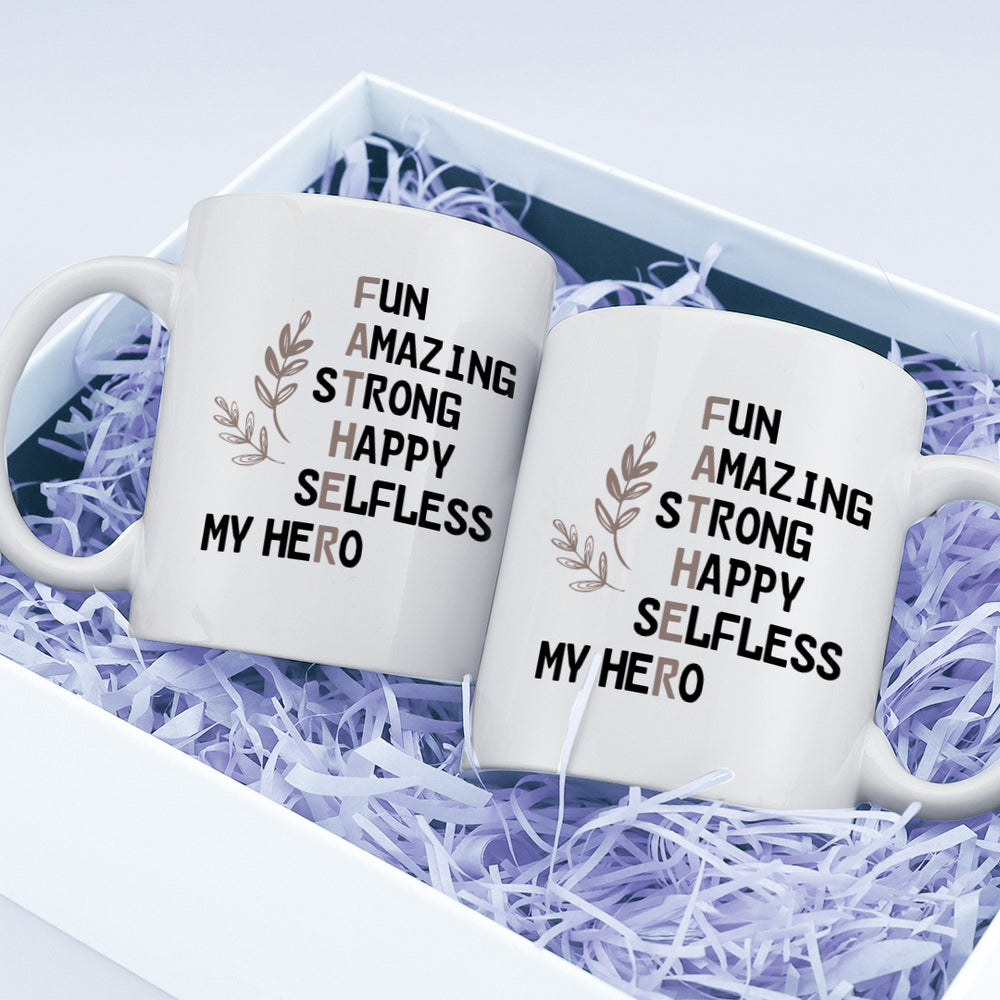 Acrostic Poem Mug for Father