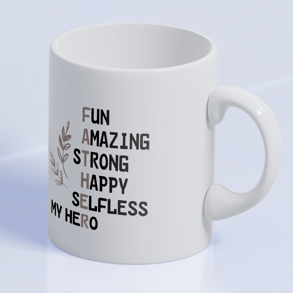 Acrostic Poem Mug for Father