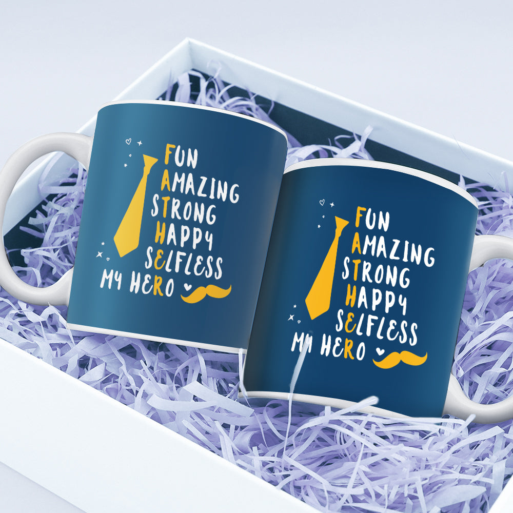 Acrostic Word Gift Mug for Father