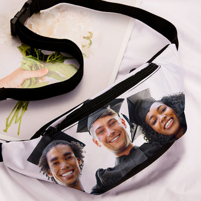 Graduation Gift Photo Waist Bag Personlized Picture Sports Bag Custom Full Print Pack