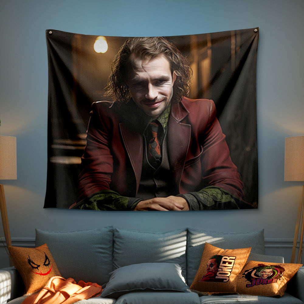 Custom Face Joker Tapestry Personalized Photo Portrait Gifts for Him