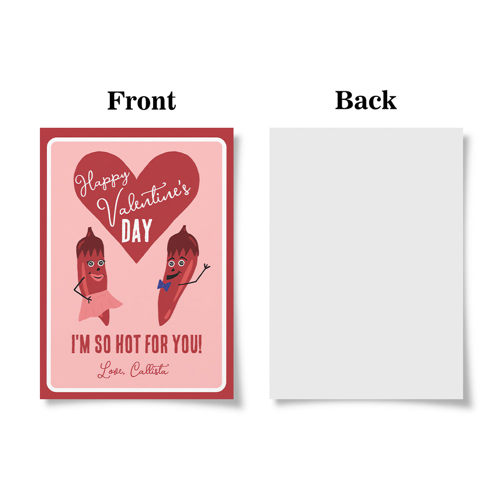 Funny Red Hot Pepper Valentine's Day Card