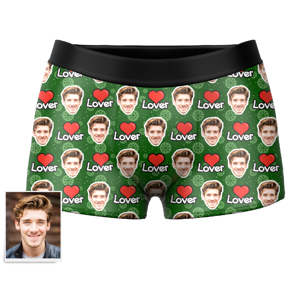 Lover Custom Face Boxer Shorts, Custom Underwear For Men