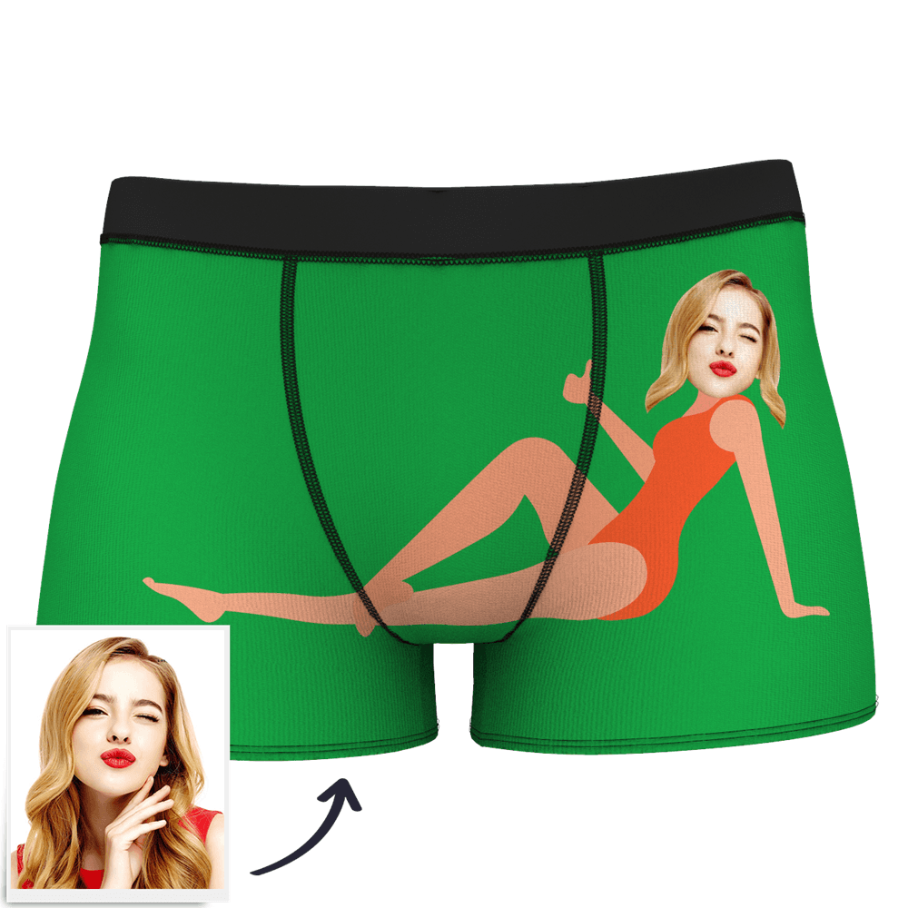 Men's Custom Face On Body Boxer Shorts - Awesome