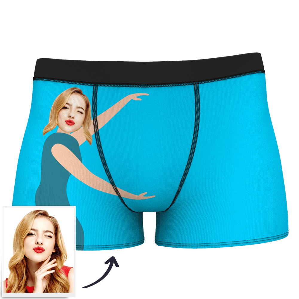 Men's Custom Face On Body Boxer Shorts - probably has such a long