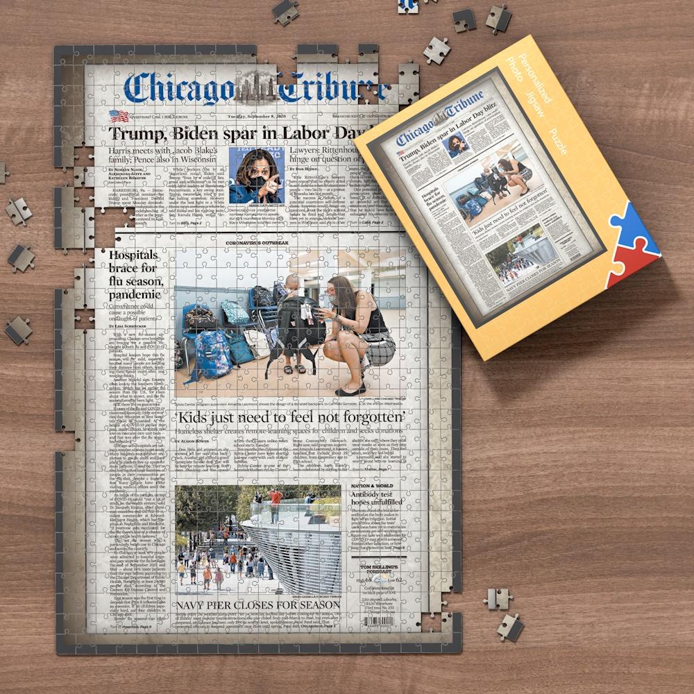 The Chicago Tribune Front Page Jigsaw Puzzle Newspaper Puzzle Day You Were Born Puzzle Birthday Puzzle