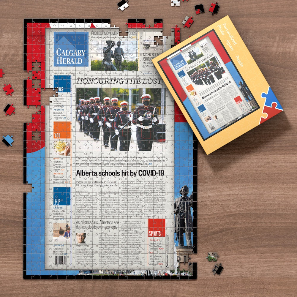 The Vancouver Sun Front Page Jigsaw Puzzle, Personalized From A Specific Date You Were Born Your Memorial Day, Birthday Gift Idea-1000 Pieces Max