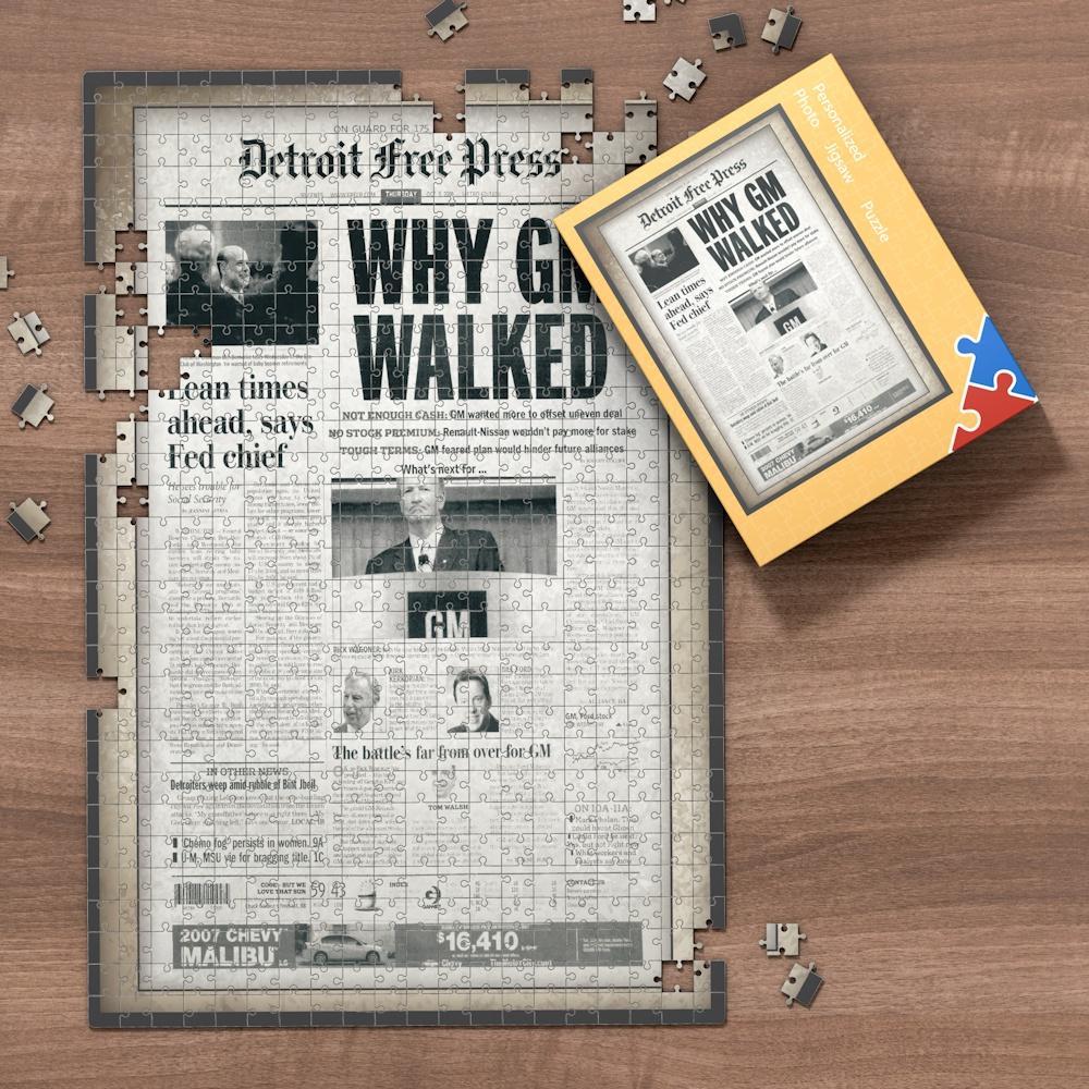 Rochester Democrat & Chronicle Front Page Newspaper Jigsaw Puzzle, Birthday Puzzle, Newspaper Puzzle