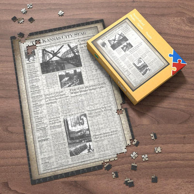 The Kansas City Star Front Page Jigsaw Puzzle, Birthdate Puzzles
