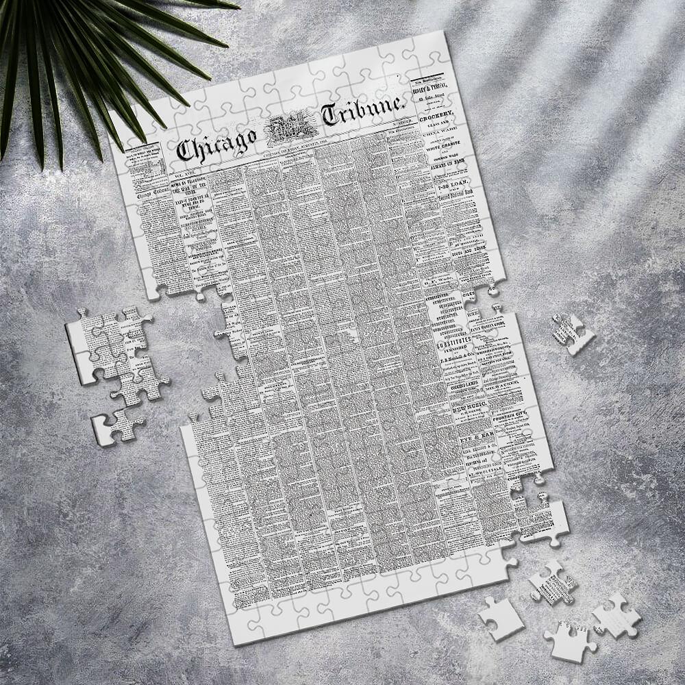 The Los Angeles Times Front Page Jigsaw Puzzle Newspaper Puzzle, Gift For Birthday and Anniversary, Day You Were Born Puzzle,