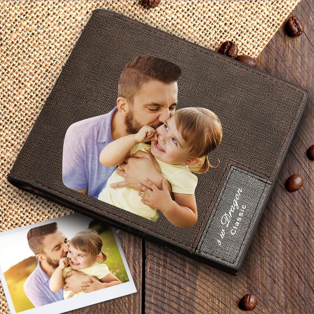 Men's Custom Photo Wallet - Best Dad Personalized Father's Day Gifts