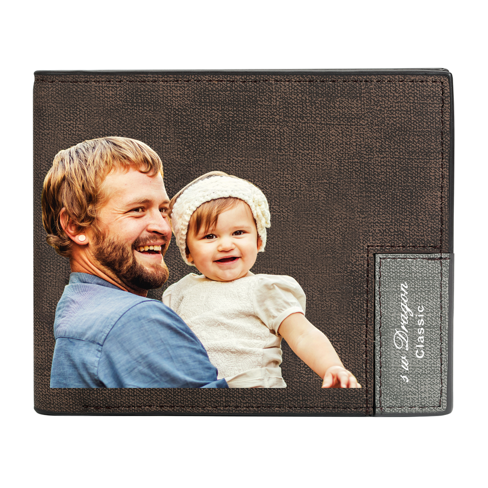 Men's Custom Photo Wallet - Best Dad Personalized Father's Day Gifts