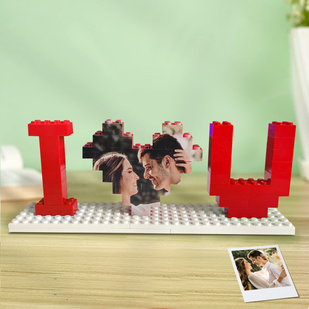 Valentine's day gifts Custom Building Brick Photo Block Personalised I Love You Brick Puzzles Gifts for Lovers