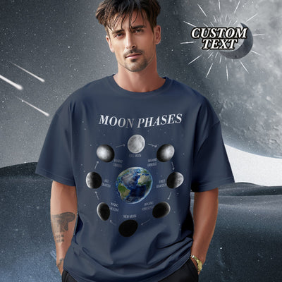 Custom Moon Phase Tee Personalized T-shirt Gift - mysiliconefoodbag
