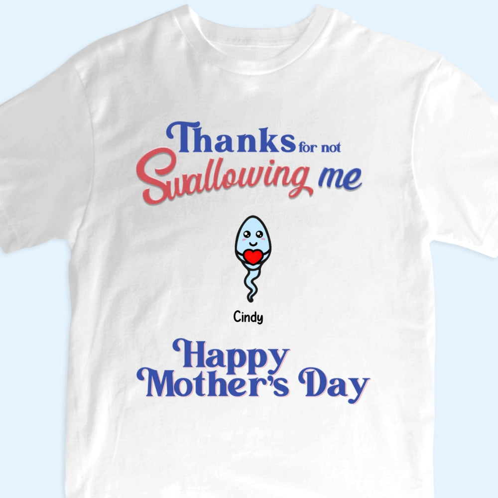 Custom Cartoon Clipart Sperm T-shirt Personalised Gifts for Mom