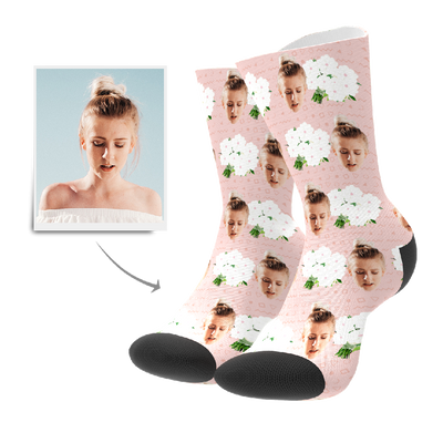 Custom Wedding Socks (Flowers)