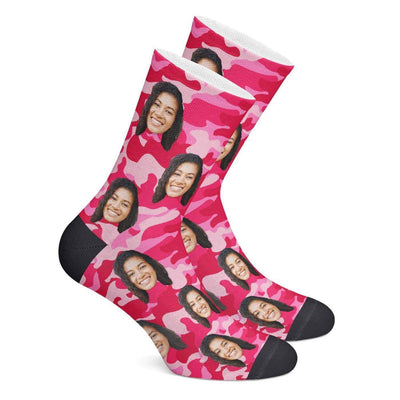 Custom Camo Socks (Pink) - MyPhotoBags