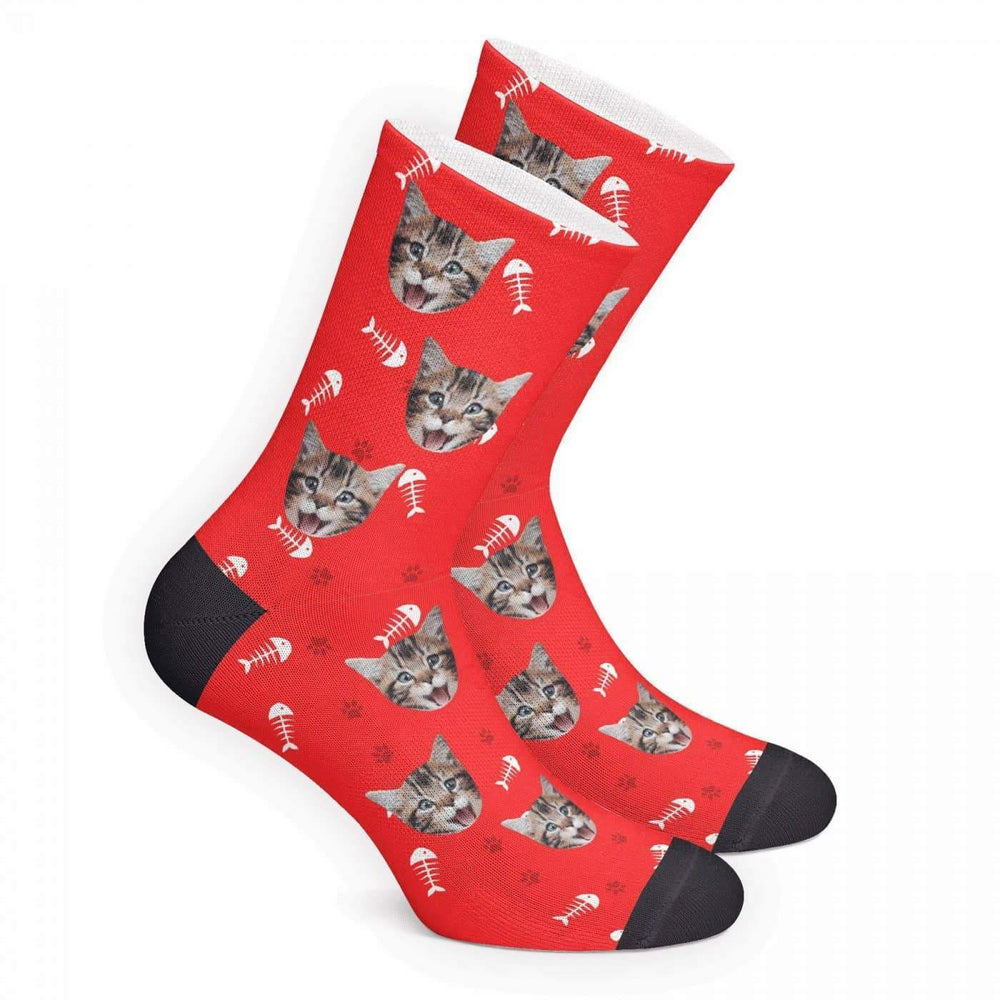 Custom Cat Socks-Put Cat Face From Photo On Socks