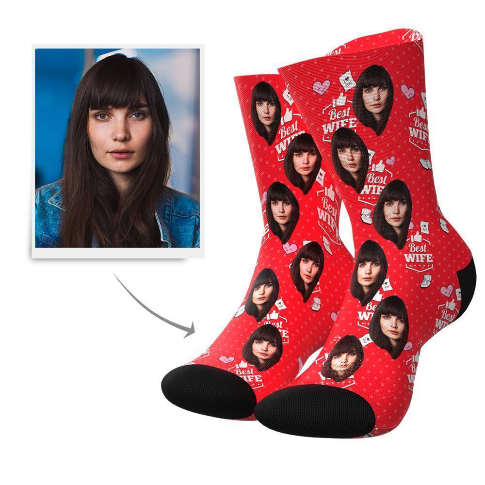 Best Wife Custom Face Socks