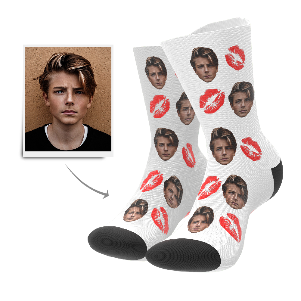 Custom Kissing Face Socks