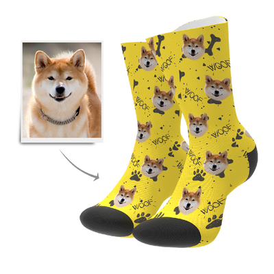 Custom Woof Dog Socks - MyPhotoBags