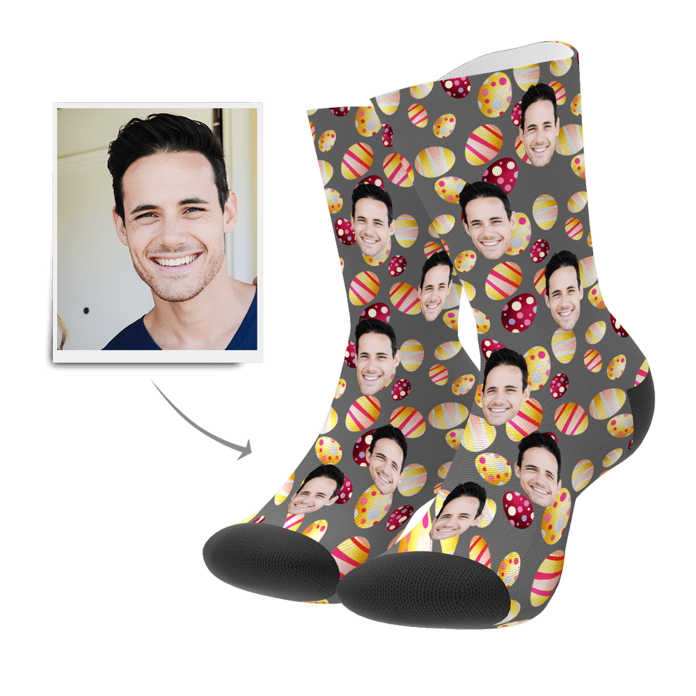 Color Easter Egg Customize Face Socks