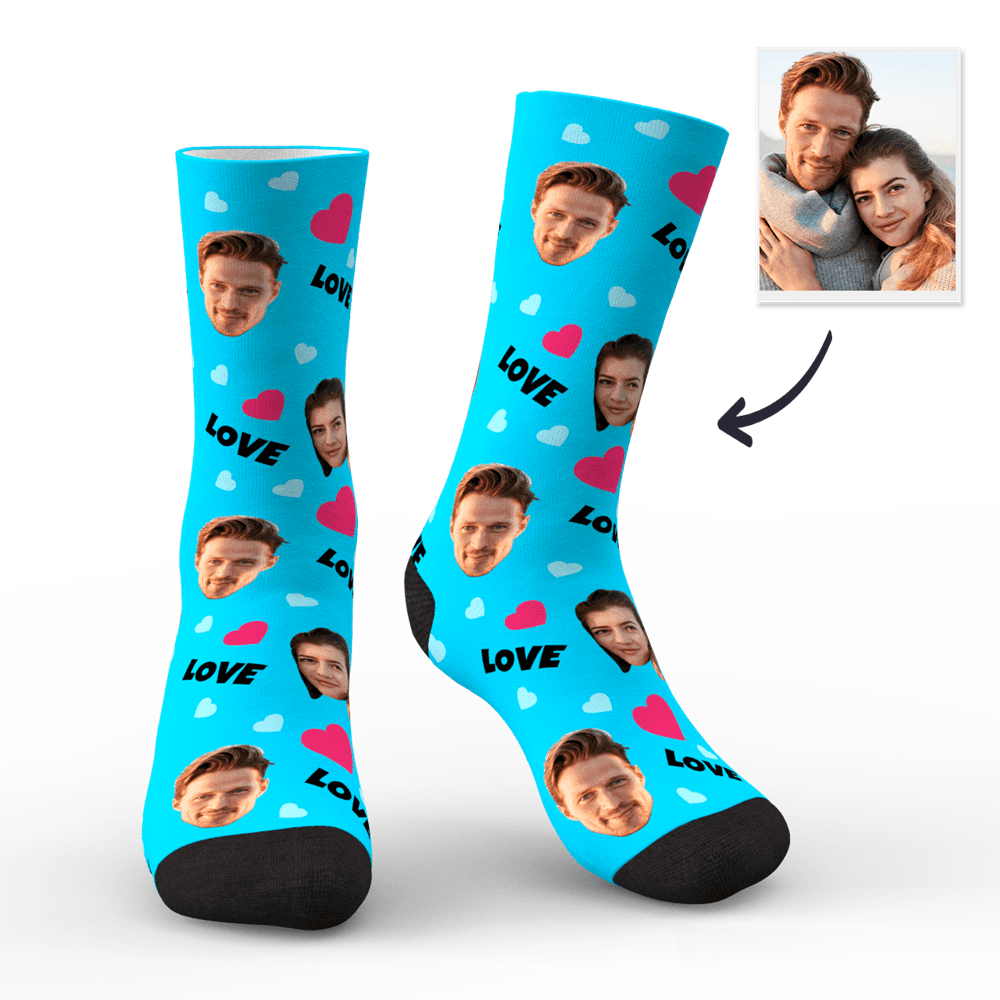 Custom Love And Face On Socks