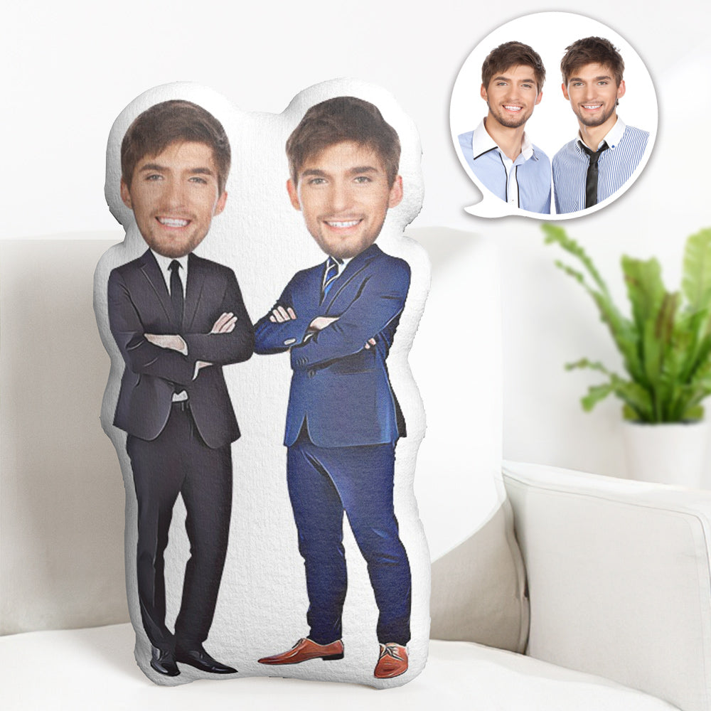 Customized Business Men's Minime Pillow Personalized Face Minime Pillow And Your Friend