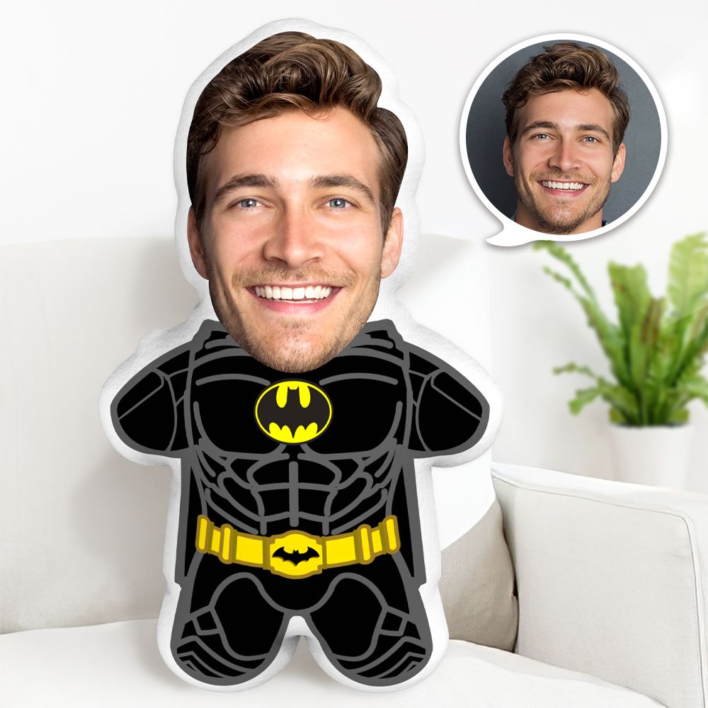 Custom Face Pillow Batman Minime Throw Pillow Custom Face Gifts Personalised Photo Minime Pillow