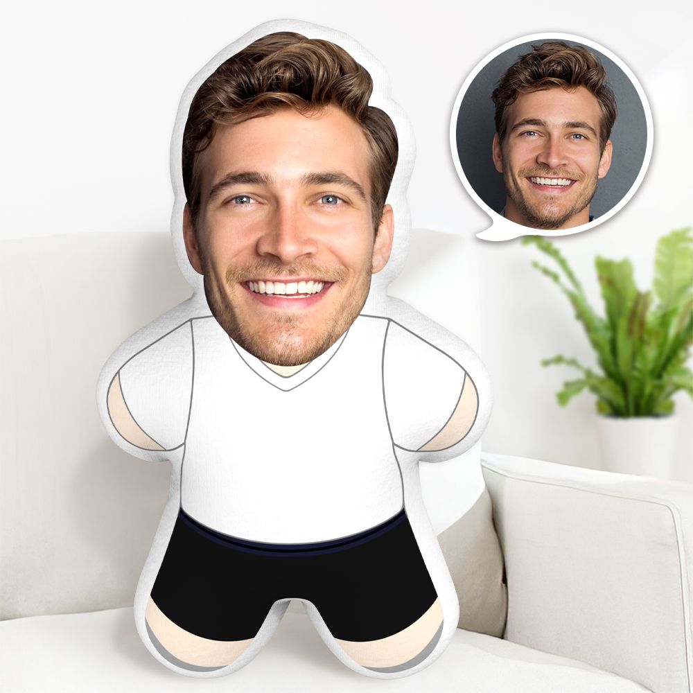 My Face Pillow Custom Face Pillow White Shirt Minime Personalised Photo Minime Pillow