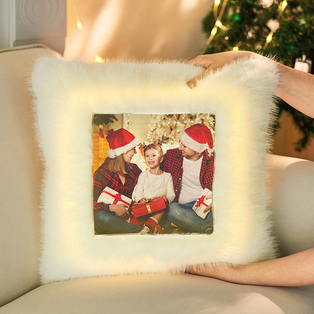 Personalized Photo LED Pillow Special Light Cushion Christmas Day Gift