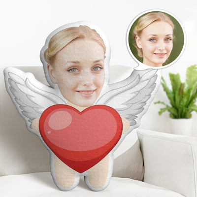 Valentine's Day Gifts Custom Face Minime Throw Pillow Personalized Love Heart Pillow Gifts - mysiliconefoodbag