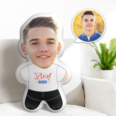 Custom Face Minime Teddy Pillow Best Buddy Personalized Photo Minime Doll