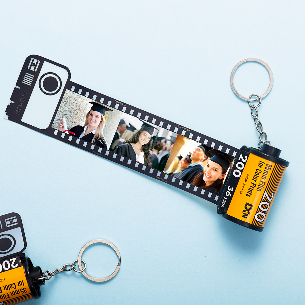 Custom Colorful Camera Roll Keyring - Family