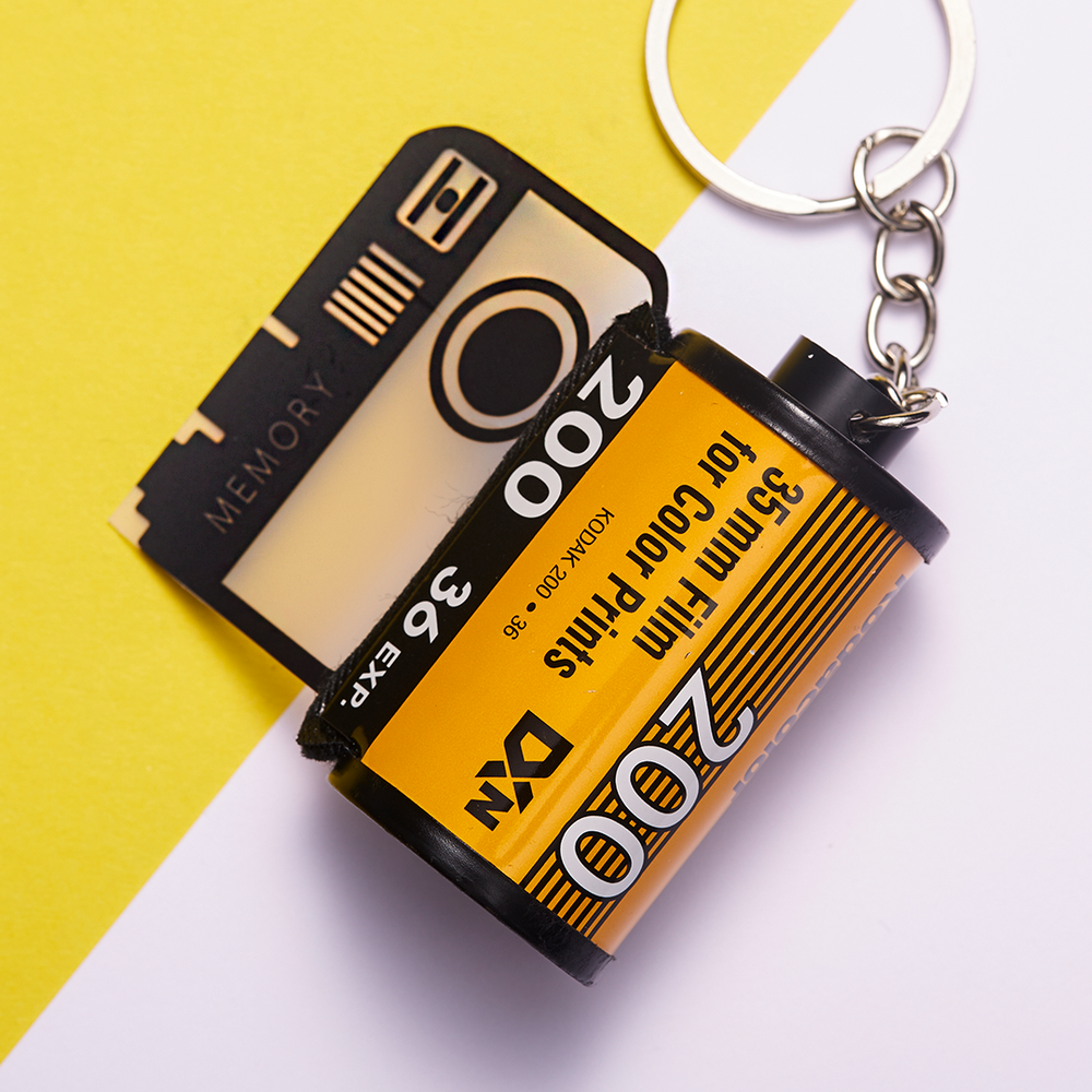 Custom Colorful Camera Roll Keyring - Family