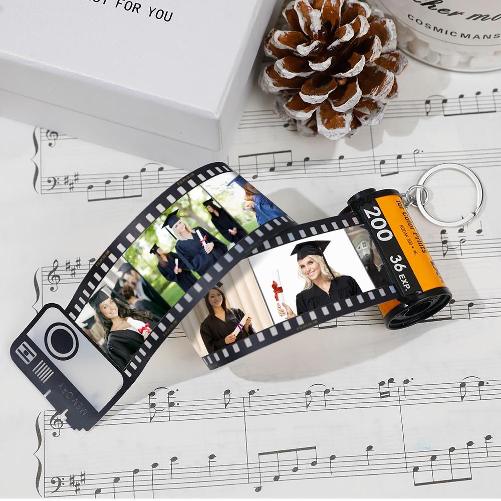 Graduation Gift Custom Colorful Camera Roll Keyring