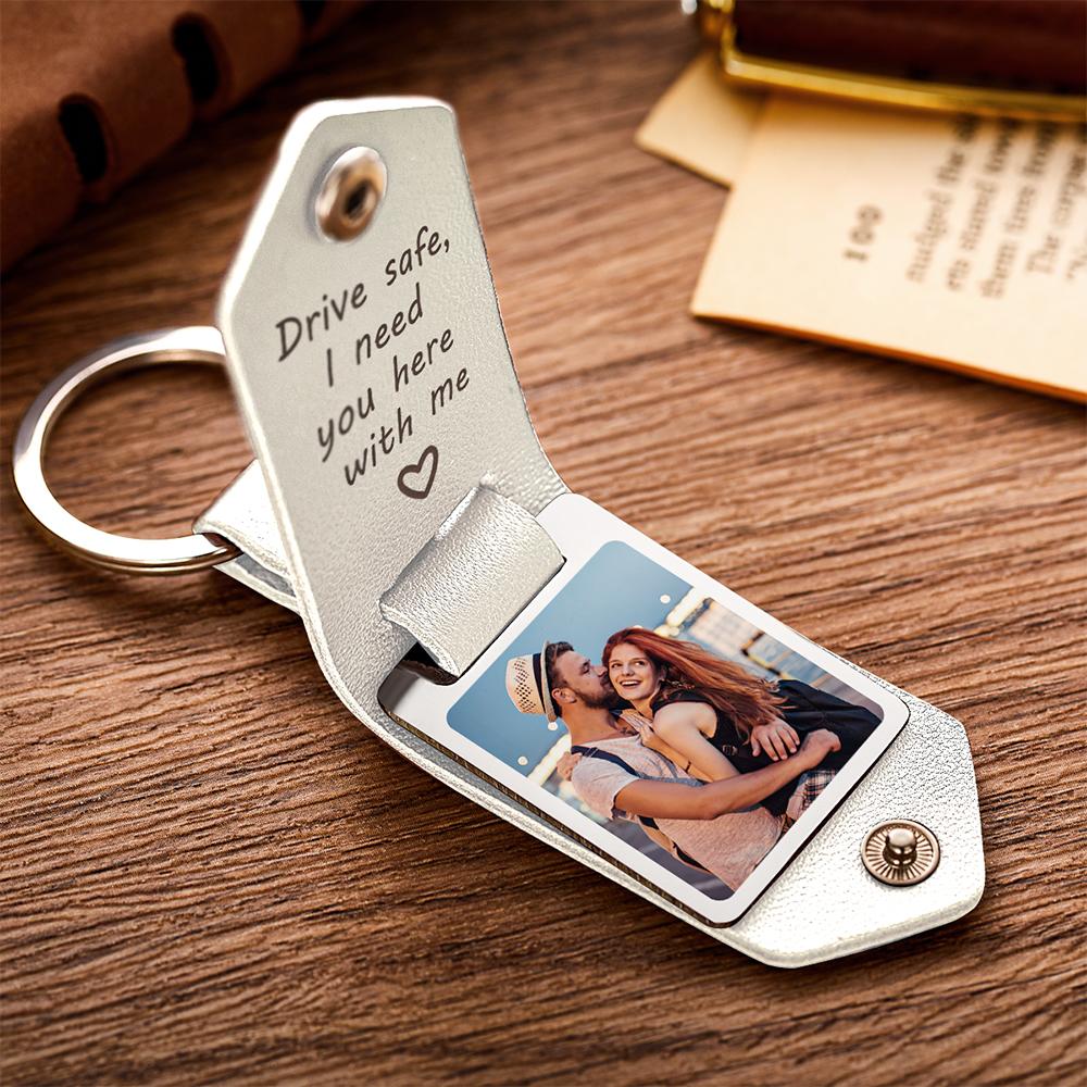 Drive Safe Keychain Gifts for Lover Calendar Keychain Photo Gifts