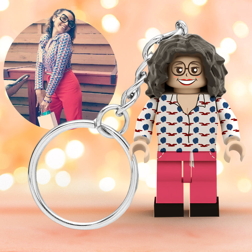 Creative Gift Full Body Custom Minifigs Keychain Personalized Photo MiniFigs Keychain