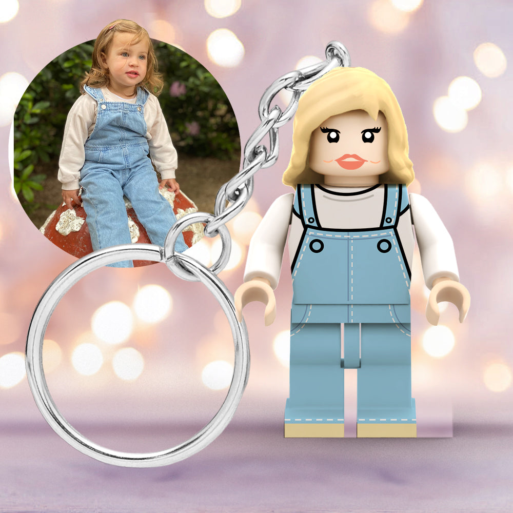 Creative Gift Full Body Custom Minifigs Keychain Personalized Photo MiniFigs Keychain