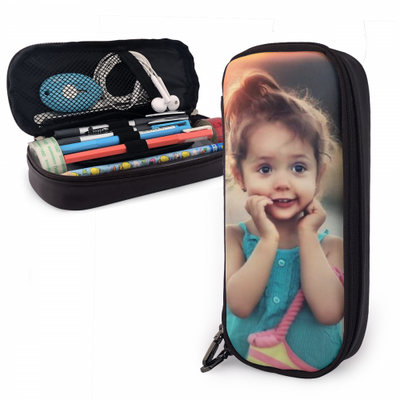 personalized leather photo pencil case