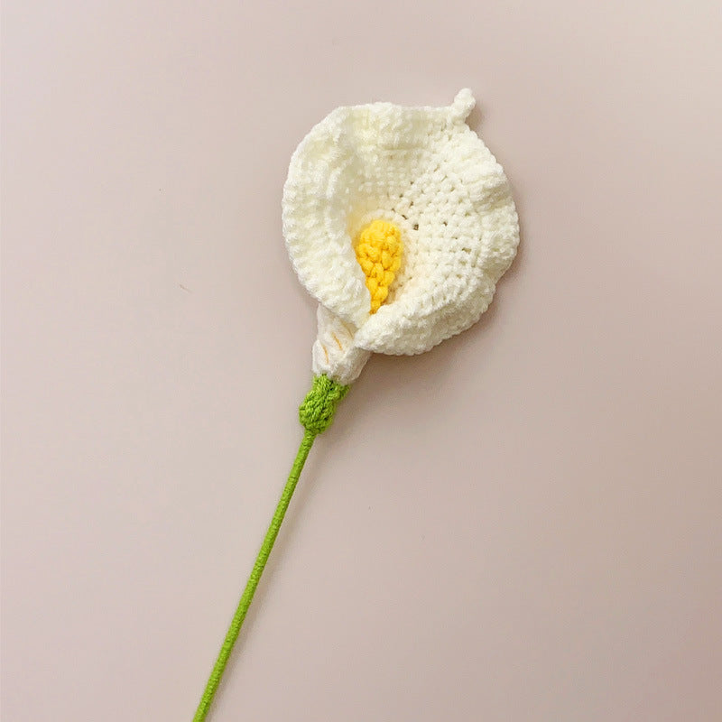 Calla Lily Crochet Flower Handmade Knitted Flower Gift for Lover