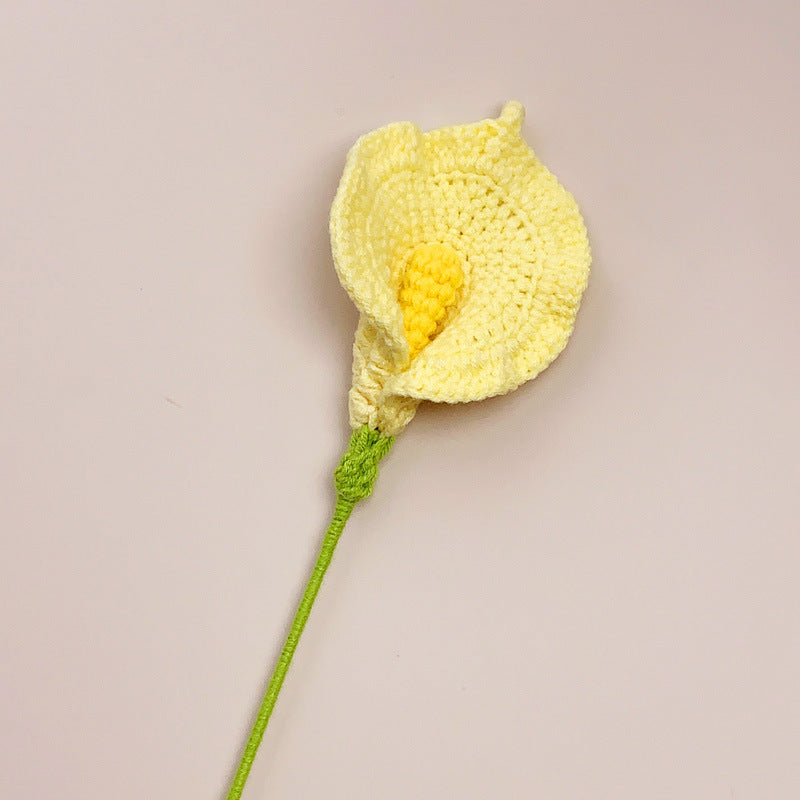 Calla Lily Crochet Flower Handmade Knitted Flower Gift for Lover